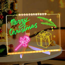 LED Acrylic Message Board, Light Up Acrylic Dry Erase Board 11.8x7.9”, LED Note Board with Colors for Kids, Glow Memo Message Writing Board with Light, Drawing Stencils Set & Unique Border by TinyTreasures Baby Boutique