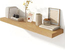 Deep Floating Shelves for Wall - 55 Inch Wide x 12 Inch Deep Wall Shelves Set of 1 - Rustic Oak Color Wood Shelves for Living Room, Bathroom, Laundry Room, Bedroom, Kitchen, Home Office by CozyNest Decor