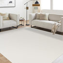 Soft Large Plastic Floor Mat for Living Room, 6'×9' Beige Waterproof Vinyl Area Rug for Baby Spills, Non-Slip Durable Multi-Pupose Floor Cover Protector for High Traffic Areas by TinyTreasures Baby Boutique