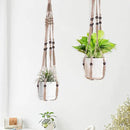 Macrame Plant Hanger Indoor Hanging with Wood Beads Macrame Planters No Tassel for Indoor Outdoor Boho Home Decor 35 Inch (Brown, 1pc) by GreenHaven Gardens