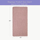 Bigacogo Chunky Knit Throw Blanket for Couch, 40x80 inches, 100% Hand Knitted with Thick Jumbo Chenille Yarn, Cozy Soft Large Rope Knot Cable Crochet Blankets for Sofa Bed Living Room, Dusty Pink by CozyNest Decor