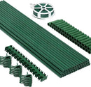 MAXPACE 125pcs Garden Stakes Kit: Includes 40 Sets of Fiberglass Plant Sticks Supports & Accessories for DIY 4ft, 5ft, 6ft, 7ft Stakes for Tomato, Vegetables, Indoor & Outdoor Gardening Supplies by GreenHaven Gardens