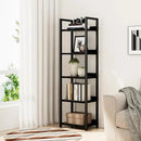 NUMENN Narrow Bookshelf, 5 Tier Bookshelves, Home Office Bookcase Shelf Storage Organizer, Free Standing Storage Shelving Unit for Bedroom, Living Room and Home Office, Black by CozyNest Decor