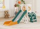 KORIMEFA 7 in 1 Toddler Slide, Kids Slide for Toddlers Baby 1-3 Years Old, Indoor and Outdoor with Basketball Hoop & Golf Set, Plastic Slides for Kids Easy Assembly, Green by TinyTreasures Baby Boutique