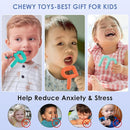 ERKOON Sensory Chew Toys for Autistic Children, 4 Pack Silicone Chewy Tube Oral Motor Tools for Sensory Kids with Autism, Biting, ADHD, SPD, Chewies with Special Needs, Teething Sticks Toys by TinyTreasures Baby Boutique