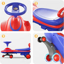 Kids Electric Ride On Car 12V - Electric Wiggle Car with Rechargeable Battery, LED Lights & Music,Anti-Rollover for Boys Girls Ages 3-8, Indoor/Outdoor Toy Vehicle up to 150 lbs by TinyTreasures Baby Boutique