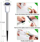 DenicMic Solar Lights Outdoor Pathway Lights 6000K LED Waterproof Acrylic Lamp Head Stainless Steel Stake for Yard Garden Landscape Path Walkway Driveway Patio Lawn (Cold White 10Pack) by GreenHaven Gardens