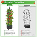 Raised Garden Bed Planter Boxes with Trellis,1pcs 70.9"Self-Watering Tomato Planter Boxes with Trellis for Climbing Vegetables Plants Flowers Tomato with Wheels,Use for Indoor Outdoor (Black) by GreenHaven Gardens