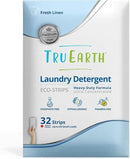 Tru Earth Platinum - Heavy Duty Laundry Detergent Sheets - Up to 64 Loads (32 Count), Fresh Linen Scent - Ultra-Concentrated Formula - Eco-Friendly Laundry Sheets by CozyNest Decor