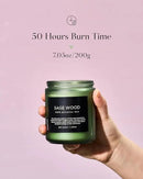 M&SENSE Sage Wood Scented Candle, 7.05oz 50 Hours Long Lasting Clean Non Toxic All Natural Soy Wax Candle for Relaxing & Stress Relief, 2 Wick Home Fragrance Gifts for Home Decor by CozyNest Decor
