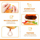 Jollybaby Baby Musical Pull String Hanging Toys for Stroller Car Seat Crib Play Gym, Plush Stuffed Hamburg Bear Toy for Carseat with Music Teether Crinkle, Sensory Toy for 0-6-12-18 Months Baby Gifts by TinyTreasures Baby Boutique