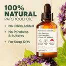 Kukka Patchouli Essential Oil for Skin & Diffuser - 4 Fl Oz - 100% Pure Natural Patchouli Oil, Captivating Scent for Body Perfumes, Aromatherapy & Soap Making Scent DIY by CozyNest Decor