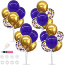 TONIFUL 4 Set Purple Gold Balloon Centerpieces for Table,Balloon Stand Kit for Graduation Decorations 2025 Class of 2025 Party Decorations,New Year,Anniversary,Birthday Decoration by TinyTreasures Baby Boutique