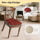 Non Slip Chair Cushions for Dining Chairs Set of 4 Kitchen Chair Cushions 18"x18"x3" Turfted Chair Pads Comfortable and Soft Seat Cushion with Ties, Rust by CozyNest Decor