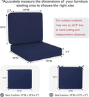 Favoyard Outdoor Deep Seat Cushion Set, 19 x 19 Inch Rainproof & 3-Year Fade Resistant Patio Furniture Cushions, Removable Seat Bottom & Back Cushion Covers with Ties for Chair, Sofa, Couch, Blue by GreenHaven Gardens