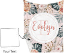 Custom Nursery Crib Bedding Set: 4 Piec Bohemian Flowers Baby Crib Sets for Girls with Personalized Name - Toddler Double Layer Blanket Set, Comfortable Crib Bed Sheets for Baby Toddlers by TinyTreasures Baby Boutique