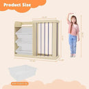 Kids Toy Storage Organizer with 3 Removable Plastic Bins Toddler Montessori Bookshelf with Stuffed Animal Net Holder Baby Bookcase Plush Organizer for Playroom, Bedroom,,Kids Room,Classroom,Nursery by CozyNest Decor