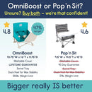 Hiccapop OmniBoost Travel Booster Seat with Tray for Baby | Folding Portable Baby Booster Seat for Dining Table, Camping, Beach, Grandma’s | Tip-Free Design Straps to Kitchen Chairs - Booster Chair by TinyTreasures Baby Boutique