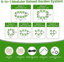 Raised Garden Bed 6.5X2X1.4 FT Galvanized Planter Raised Beds, Metal Planter Box for Vegetables,Flowers, Herbs, and Succulents (Ivory) by GreenHaven Gardens