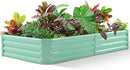 Land Guard 8×4×1ft Galvanized Metal Raised Garden Bed, Metal Planter Kit Box Outdoor for Deep-Rooted Vegetables, Flowers, Green and Herbs (Lime Green)… by GreenHaven Gardens