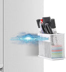 4.5'' × 2.2'' × 3.5'' Magnetic Basket for Whiteboard White Magnetic Basket for Fridge Magnetic Organizer Holder with 4 Strong Magnets Magnetic Holder for Refrigerator Locker by CozyNest Decor