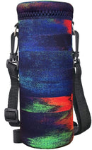 RICHEN Neoprene Water Bottle Carrier Bag with Adjustable Shoulder Strap,Insulated Water Bottle Cover for Stainless Steel/Glass/Plastic Bottles by TinyTreasures Baby Boutique