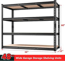 REIBII 48" W Garage Shelving Heavy Duty, 2000LBS Storage Shelves, 4 Tier Adjustable Metal Shelves for Garage Shelving Sturdy Industrial Shelf, Easy Assemble, 48" W x 60" H x 18" D by CozyNest Decor