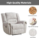 CANMOV Manual Recliner Chair Set of 2, Classic and Traditional Manual Recliner Chair with Comfortable Arms and Back Single Sofa for Living Room, White Grey by CozyNest Decor
