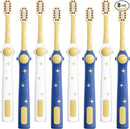 EASICUTI Extra Soft Toddler Toothbrushes 8 Pack, Space Style Kids Toothbrushes for Ages 2-12 Years, Baby Toothbrush 12 Months and up, Childrens Toothbrush Help Remove Plaque and Stains-Blue, White by TinyTreasures Baby Boutique