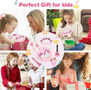 Kids Musical Instruments Sets, 12pcs Wooden Percussion Instruments Toys Tambourine Xylophone for Kids Playing Preschool Education, Early Learning Musical Toys for Boys Girls Gift (Pink) by TinyTreasures Baby Boutique