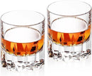 KAMMAK Crystal Whiskey Glasses Set of 2, Handcrafted 7.78oz Old Fashioned Glasses Stemless, Luxury Hand Blown Cocktail Glasses, Scotch Cup for Women, Men Gift for Bourbon Barware, Home Bar by CozyNest Decor