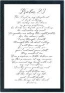 LuZhiQiang Psalm 23 Wall Art Bible Verse 16"×11" Christian Inspirational Scripture Sign Wood Framed Wall Hanging Decor (Black) by CozyNest Decor