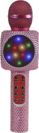 Sing-Along Bling Bluetooth Karaoke Microphone and Bluetooth Stereo Speaker All-in-One (Pink Bling) by TinyTreasures Baby Boutique