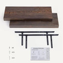 Fun Memories Handcrafted European Pine Floating Shelves Wall Mounted Set of 2 - Natural Rustic Wooden Wall Shelf - Storage Shelf for Living Room Farmhouse - Dark Walnut - 16Inch by CozyNest Decor