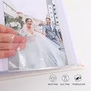 RECUTMS Photo Album 4x6 with Writing Space 100 Photos Photo Book, Leather Cover Picture Album with Memo Areas for Wedding Anniversary Family Baby Couple Valentines Graduation Travel (White) by TinyTreasures Baby Boutique