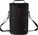 ALLCAMP 2 Bottle Wine Tote Carrier - Insulated Portable Padded Canvas Wine Bag for Travel, BYOB Restaurant, Wine Tasting, Party, Great Christmas Day Gift for Wine Lover，Black by TinyTreasures Baby Boutique