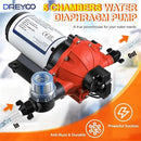 Dreyoo Water Diaphragm Pump, 115V AC, 5.5 GPM, 60 PSI Rated Pressure, 1/2" Threaded MNPT Self Priming Diaphragm Pressure Pump with Pressure Switch for Home, RV, Garden Agricultural Irrigation (Orange) by GreenHaven Gardens
