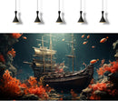 Pirate Shipwreck Aquarium Background Under The Sea Coral Reefs Fish Tank Background Underwater Sunken Ship Landscape Terrarium Background Tropical Sea Marine Life Aquarium Tank Background 48x20in by GreenHaven Gardens
