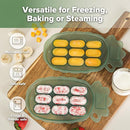 Haakaa Silicone Nibble Freezer Tray -Breastmilk Teething Popsicle Mold - Baby Fruit Food Feeder Teether Tray - Baby Food Maker - Ice Cube Tray - 4 Months+ Babies - BPA Free Silicone -Green by TinyTreasures Baby Boutique