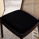 Mid Century Dining Chairs Set of 6, Accent Rattan Sherpa Fabric Side Chairs Kitchen Chair with Solid Wooden Legs for Living Room Dining Room, Black by CozyNest Decor