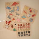 mushie Wooden Alphabet Puzzle | for Kids 3 Years+ | Preschool Educational & Toddler Montessori Toys (26 pcs) by TinyTreasures Baby Boutique