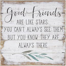 Simply Said, INC Perfect Pallet Petites Good Friends Are Like Stars Sign, Rustic Wooden Friendship Plaque, Farmhouse Shelf or Wall Decor, 8 Inch by CozyNest Decor