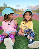 Soft-Style Kids Knee and Elbow Pads with Bike Gloves, Flexible Impact-Resistant Gear for Ages 2-11, Designed for Balance Bikes, Roller-Skating, and Skateboarding by TinyTreasures Baby Boutique