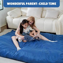 Bmag Giant Bean Bag Chair for Adults, 6FT Bean Bag Chair Convertible Bean Bag Pad, Lazy Sofa Chairs with Memory Foam Filler, Removable Washable Cover for Living Room Bedroom Office - Blue by TinyTreasures Baby Boutique