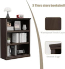 43 in Tall Bookcase, 3-Tier Bookshelf Open Storage, 33 inch Wide Floor Standing Indoor Furniture, Book Cases for Home School Library Office Bedroom Kids, Dark Cherry 3 Tiers by CozyNest Decor