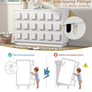 Anbuy White Baby Dresser for Bedroom, Dresser for Baby with 6 Drawers, Storage and Organization Unit with Square Handles, for Nursery, Kids by TinyTreasures Baby Boutique