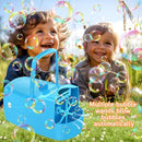 Bubble Machine, 18000+ Bubbles Per Minute Bubble Maker Blower for Kids Toddlers with 2 Speeds,6 Wands,Operated by Batteries or Plug-in for Outdoor/Indoor Birthday Parties,Wedding (Blue) by TinyTreasures Baby Boutique