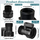 4 Pack Rain Barrel Spigot kit 3/4'' Plastic Garden Hose Shut Off Valve Kit With 3/4 GHT Bulkhead Fitting for Rain Barrels Aquariums Water Tanks Tubs Pools Spigot by GreenHaven Gardens