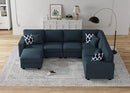 L Lengend Vansen Modular Sectional Sofa U Shaped Couch with Ottoman Modern Reversible Corner Sectional Couch for Living Room (Charcoal, U Shaped Sofa-2) by CozyNest Decor
