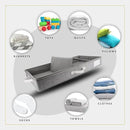 HOMELUX THEORY 2pc Low Profile Under Bed Storage Containers, Thin Under Couch Storage Organizer with Bins & Lids, Underbed Storage Box Ideal for Seasonal Clothes, Blankets, Fabric & Shoes (LightGray) by CozyNest Decor